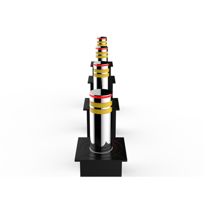 K12 Diuji Hidrolik Bollard Meningkat Otomatis SS304 Bahan 3s Hingga 6s Waktu Disesuaikan