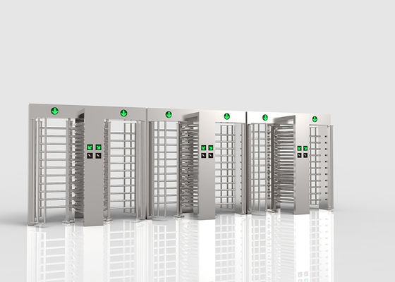 SS304 Turnstile dengan tinggi penuh dengan pengakuan biometrik dan jalur ganda untuk kontrol akses yang aman