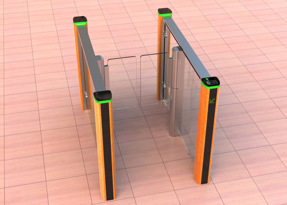 Kecepatan tinggi Stainless Steel Swing Turnstile Gate dengan 5 juta kali umur layanan untuk kontrol akses