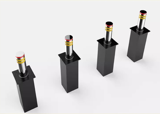 Driveways Security Automatic Rising Bollards Dengan Kontrol PLC OMRON