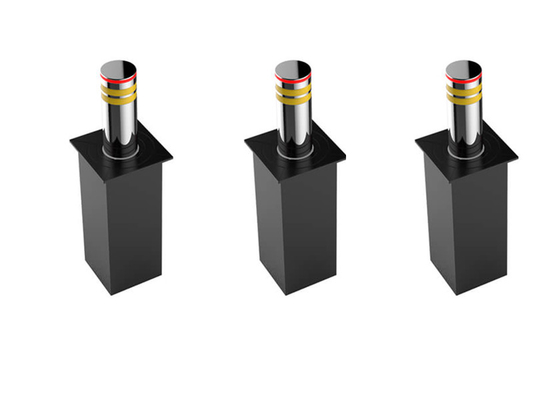 Keselamatan Lalu Lintas Bongkahan Retractable Otomatis 304/316 SS Bollard Dengan Tebal 6mm - 10mm