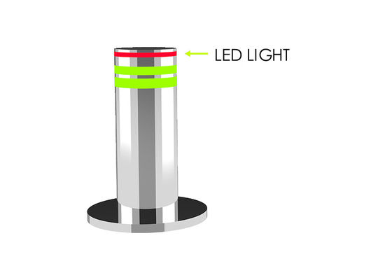 316 Baja tahan karat bollard otomatis naik dengan beban 70T dan 3s naik waktu untuk keselamatan jalan