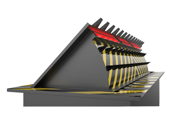 Keselamatan Jalan Hidrolik Road Blocker 16mm Tebal A3 Baja Anti Terorisme Dengan Lampu LED