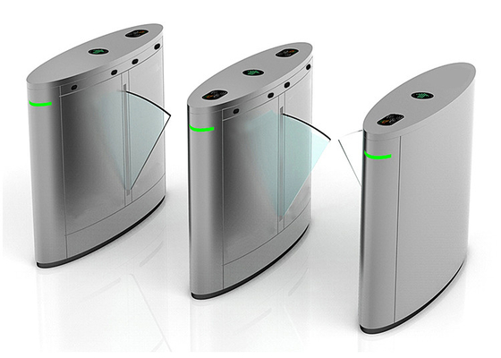 DC 24V 10mA Access Control Clear Acrylic Flap Turnstile