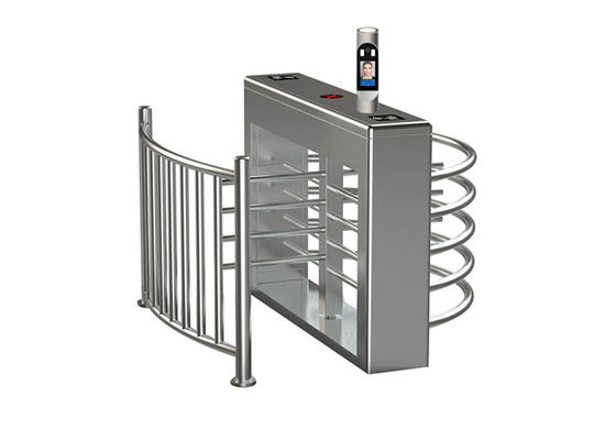 304 Brushed stainless steel IP65 dilindungi tinggi pinggang penghalang putar turnstile dengan 30 orang per menit tingkat aliran