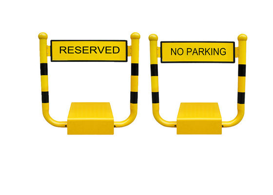 Plastik Lapisan H Bentuk Parking Barrier Kunci dengan 5 TON berat tahan dan DC 12V 7AH baterai