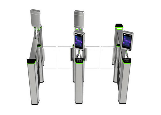 SS314 Baja tahan karat 600mm Passage Pedestrian Swing Barrier Gate dengan waktu buka 0,4S