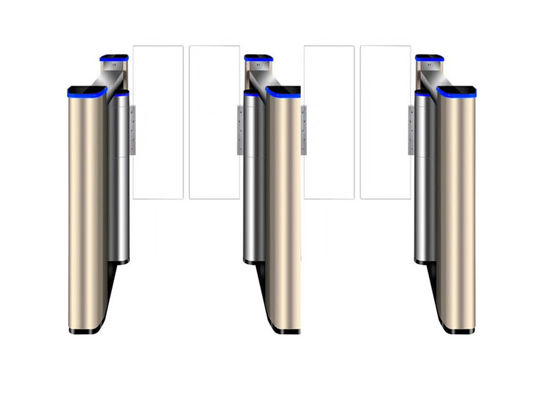 Gerbang Penghalang Ayun Kontrol Akses RS232 SS304 Flap 500mm dengan Motor Tanpa Sikat Torsi Tinggi