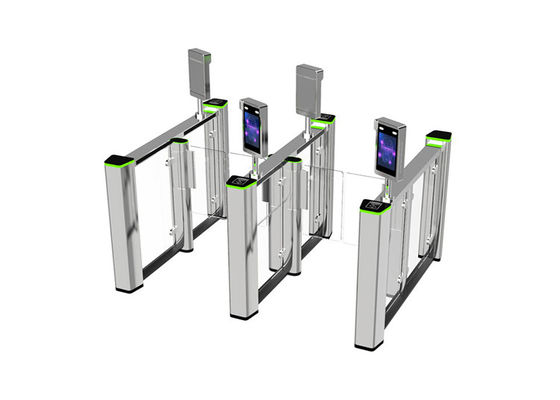 Pintu Putar Gerbang Kecepatan Penghalang Pejalan Kaki Fastlane SS304 0.4S Kaca Tempered untuk Area Lalu Lintas Tinggi