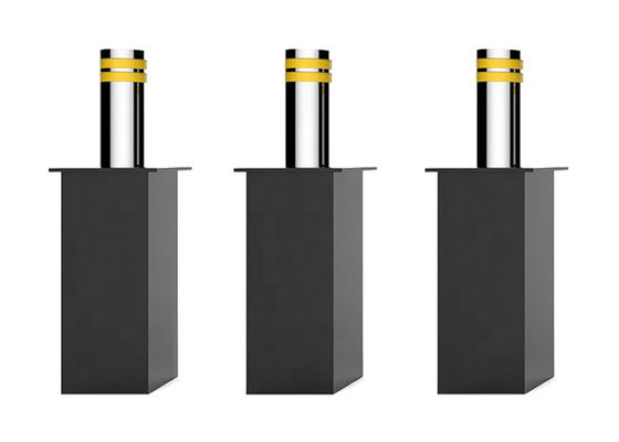 SS304 IP68 PLC dikendalikan Otomatis Hydraulic Rising Security Bollard dengan lampu LED