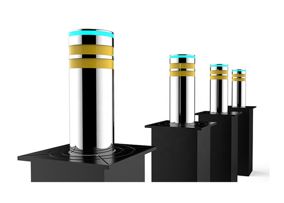 Pemblokir Kolom Bollard Hidraulik LED Baja Tahan Karat