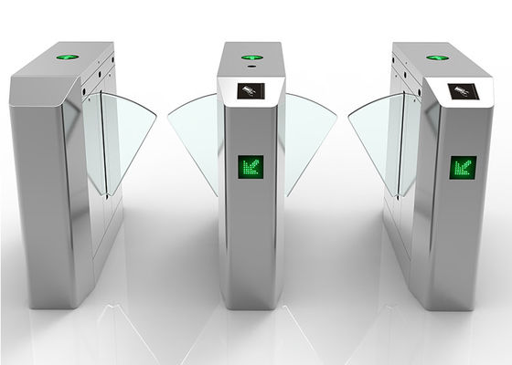 DC 24V Motor SS304 Pinggang Tinggi Flap Gerbang Penghalang dengan Fault Self Checking Fungsi