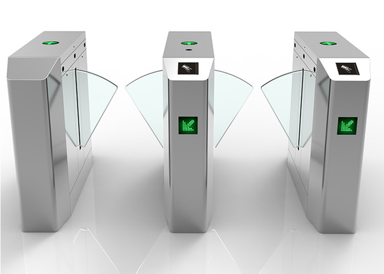 Motor DC Tinggi Pinggang Flap Barrier Turnstile SS304 Memeriksa Sendiri Kesalahan