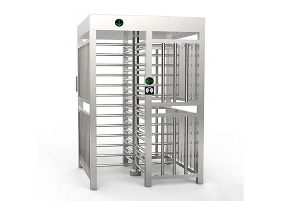 SUS304 stainless steel IP54 Waterproof Full Height Turnstile Gate dengan lebar jalur 600mm