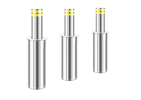 IP68 Waterproof SUS304 Stainless Steel Otomatis Naik Bollard dengan 8k permukaan cermin