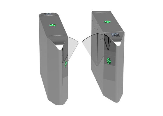 SS304 Baja tahan karat BLDC Motor Wing Akrilik Otomatis Flap Barrier Gate Turnstile
