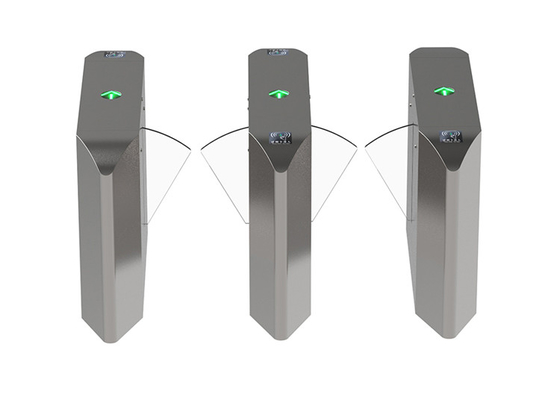 Brushless Motor Flow Control Flap Turnstile Gate Stainless Steel 304