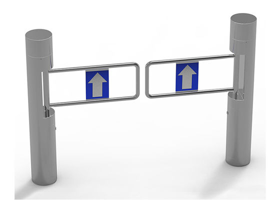 Otomatis BLDC Motor SUS304 Swing Barrier Gate dengan lengan akrilik untuk Kontrol Akses Supermarket