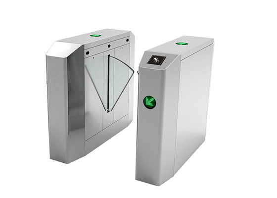 SS304 Retractable Wire Drawing Flap Barrier Gate Bi Directional IP44