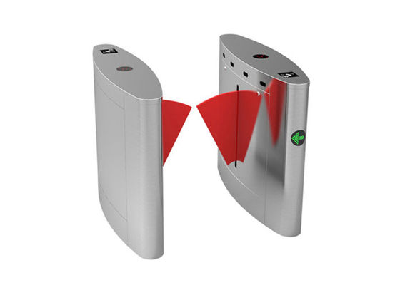 Gerbang Penghalang Flap Bermotor BLDC Permukaan Penarikan Kawat Berperingkat IP44 untuk Kontrol Akses Stadion Sekolah