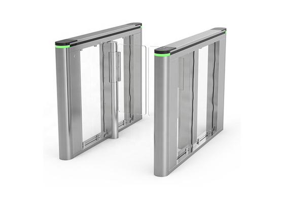 SS304 Acrylic Pedestrian Swing Gate RS485 BLDC Motor Swing Glass Barriers