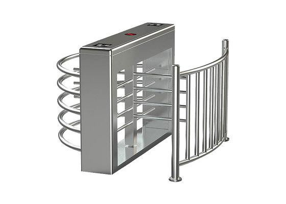 SUS304 Stainless Steel DC24V Waist Height Turnstile dengan 450mm Arm dan LED Indicator