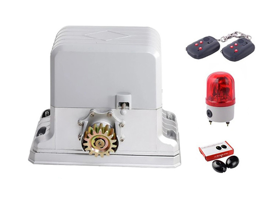 Silver Color Aluminium Automatic Sliding Gate Opener Heavy Duty Dengan Remote Control
