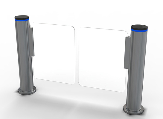 Silinder Swing Barrier Turnstile Tiang Tunggal 304 Stainless Steel Untuk Lobi